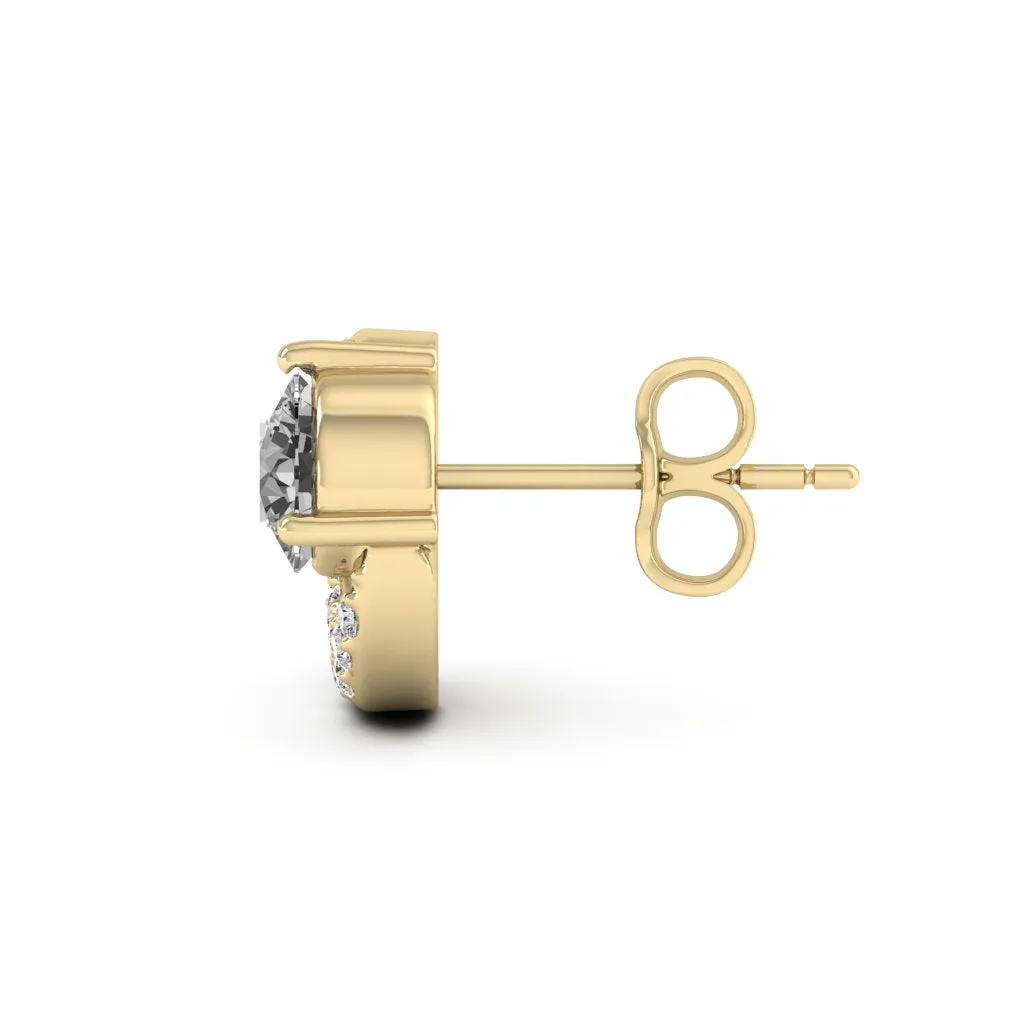 1.31 d.e.w cts Luna Moissanite Stud Earrings
