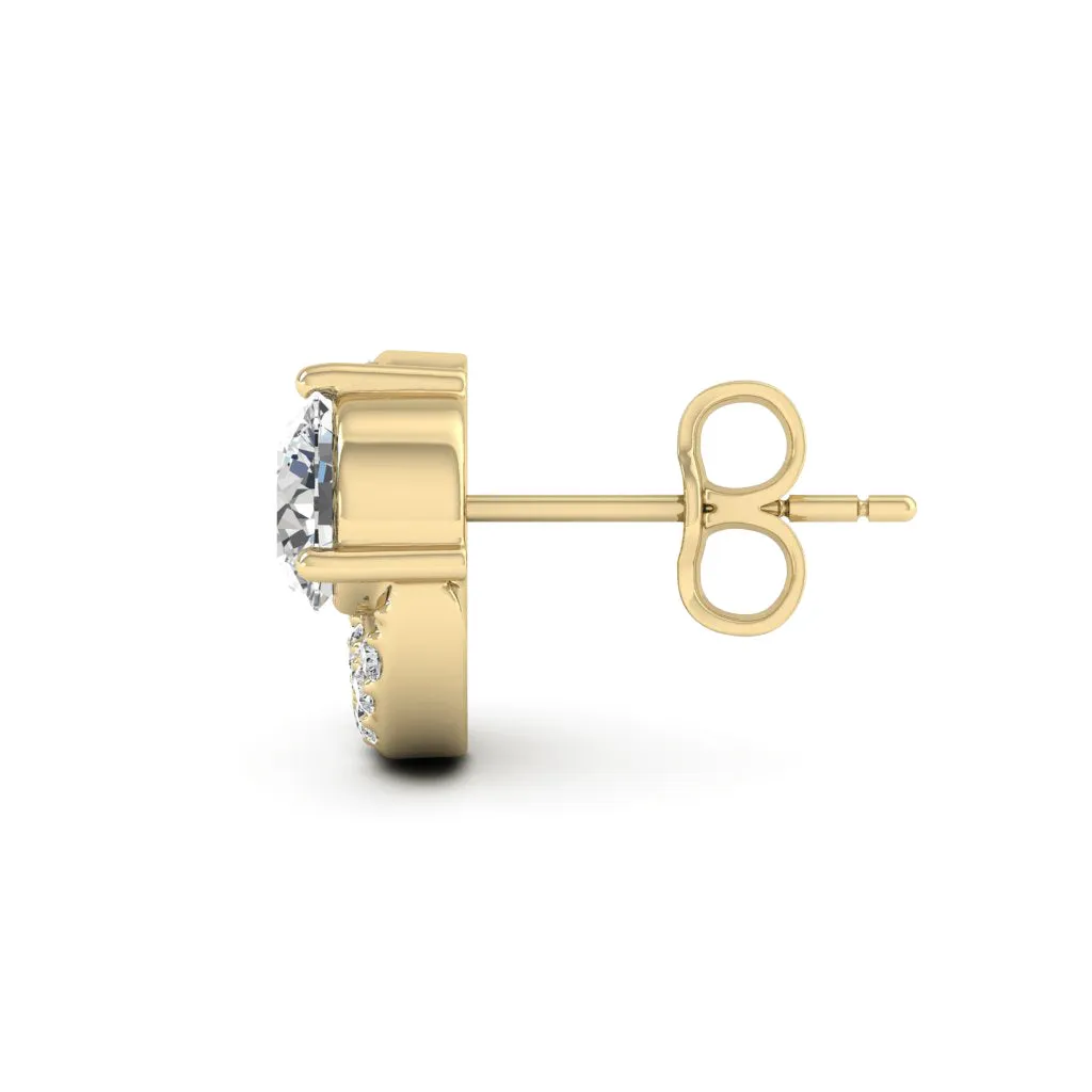 1.31 d.e.w cts Luna Moissanite Stud Earrings