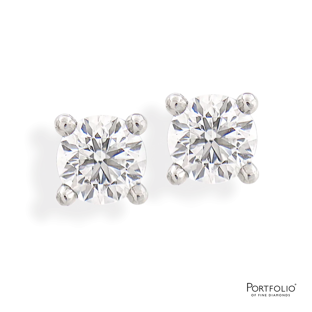 1.40ct G SI1 Diamond Platinum Earrings