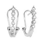 14K 1.00ct Diamond Hoop Earrings