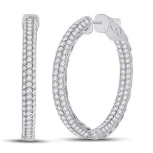 14k 2.05ct-Diamond Hoop Earrings