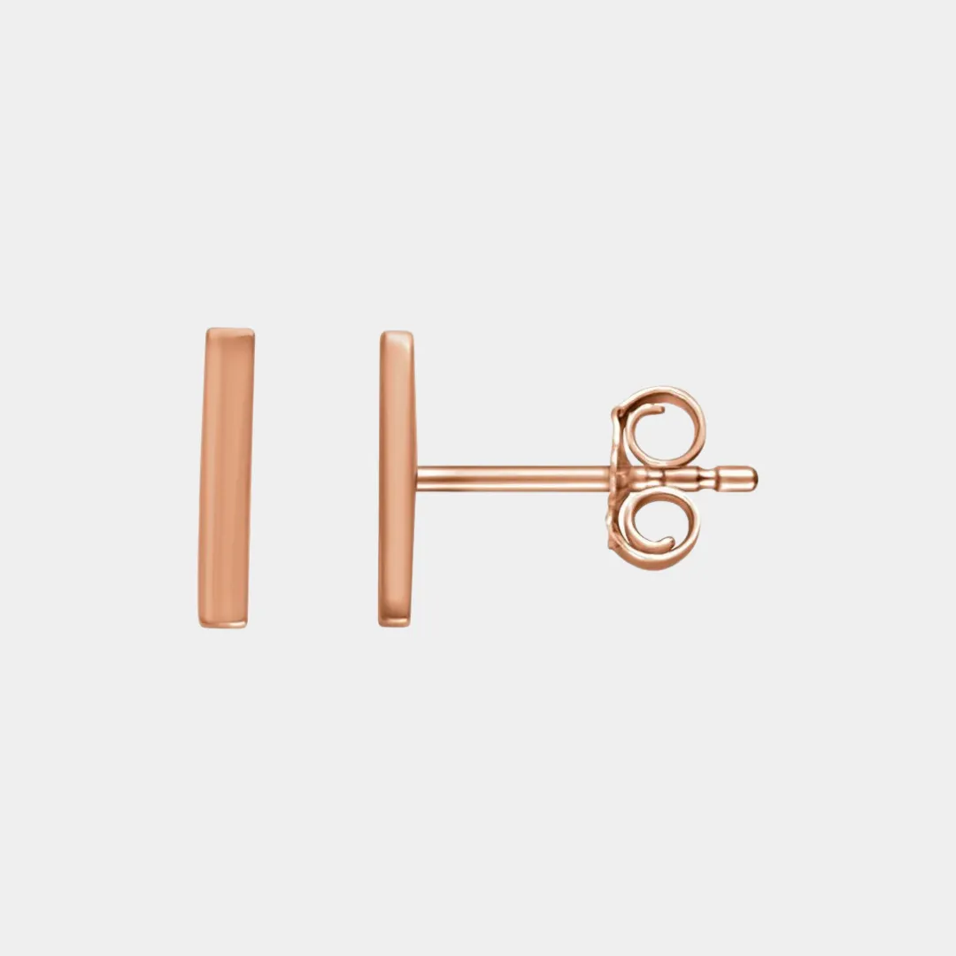 14K Bar Studs