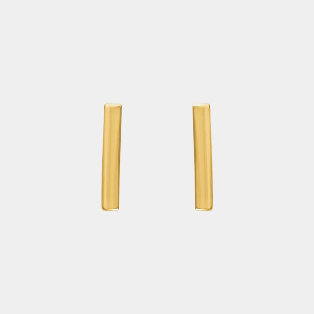 14K Bar Studs