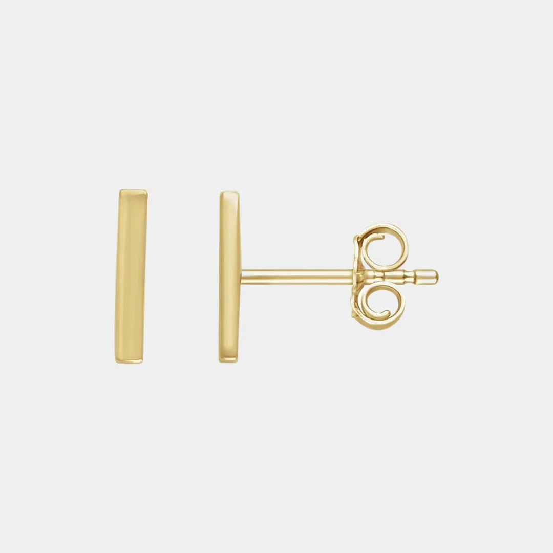 14K Bar Studs