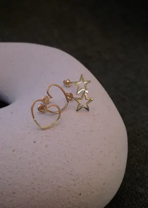 14k Gold Open Studs