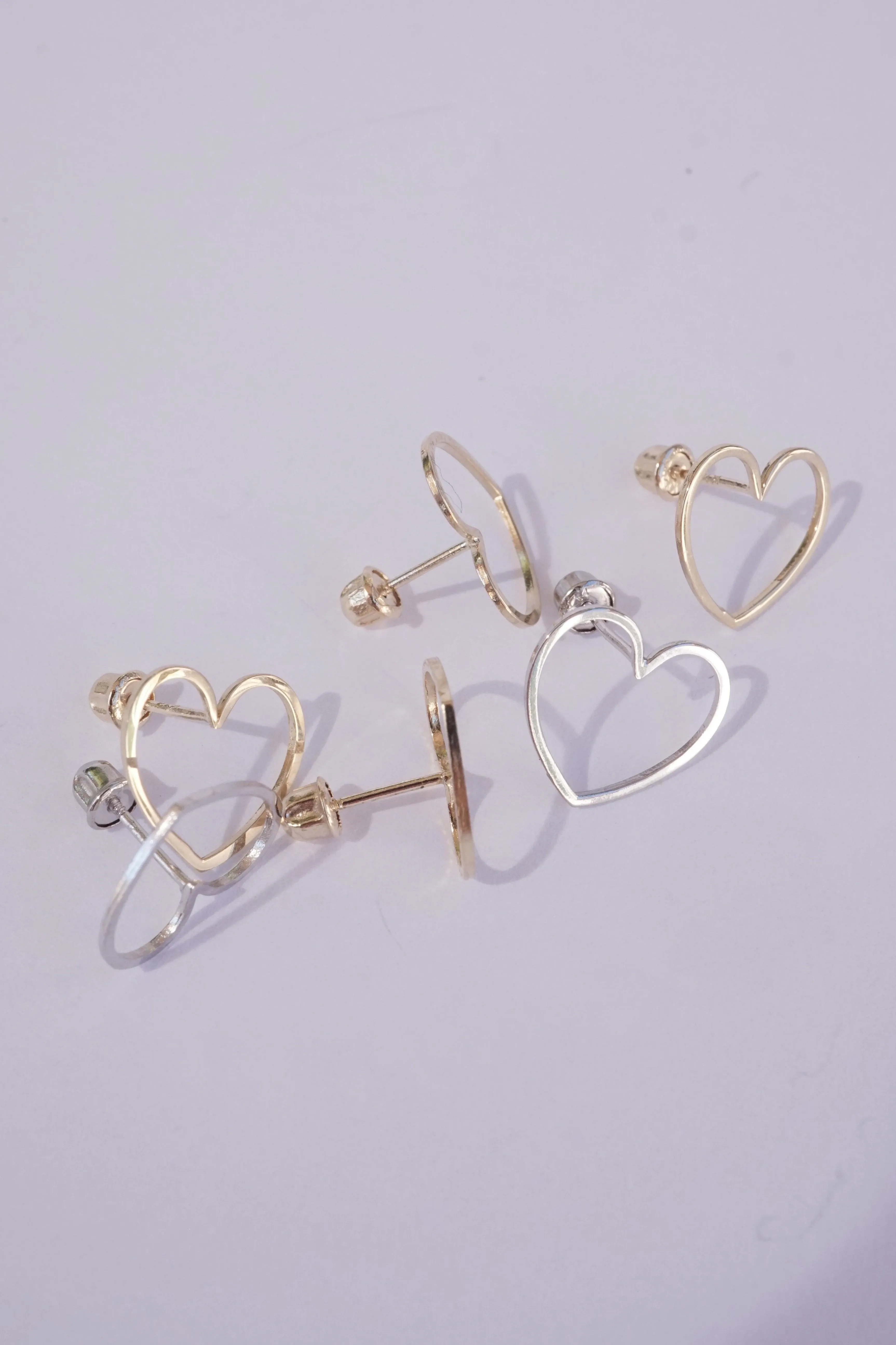 14k Gold Open Studs