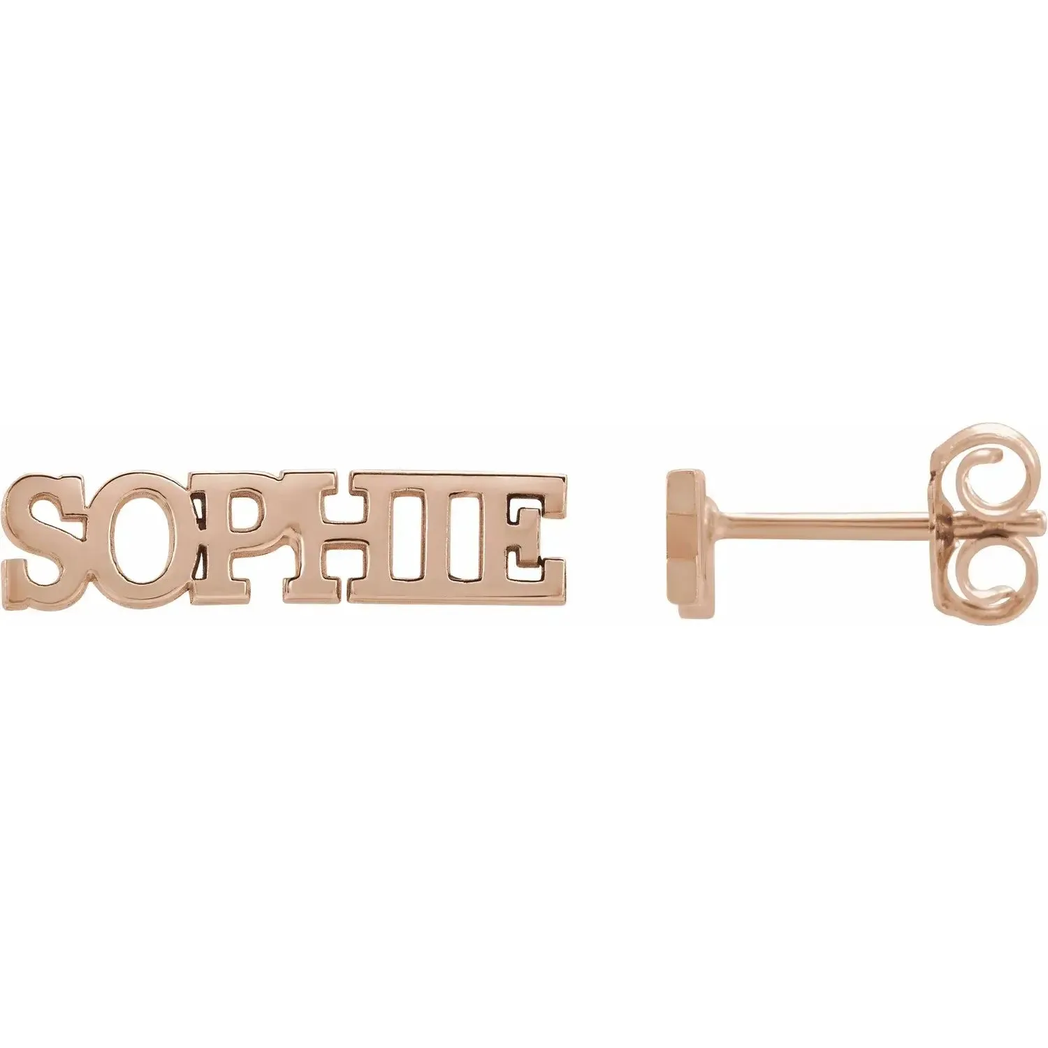 14k Nameplate Earrings