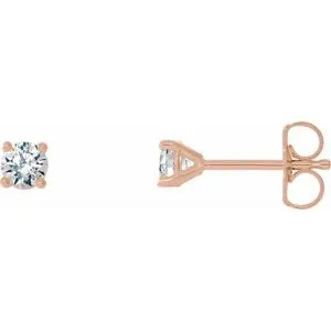 14K Rose 1/3 CTW Diamond 4-Prong Cocktail-Style Earrings