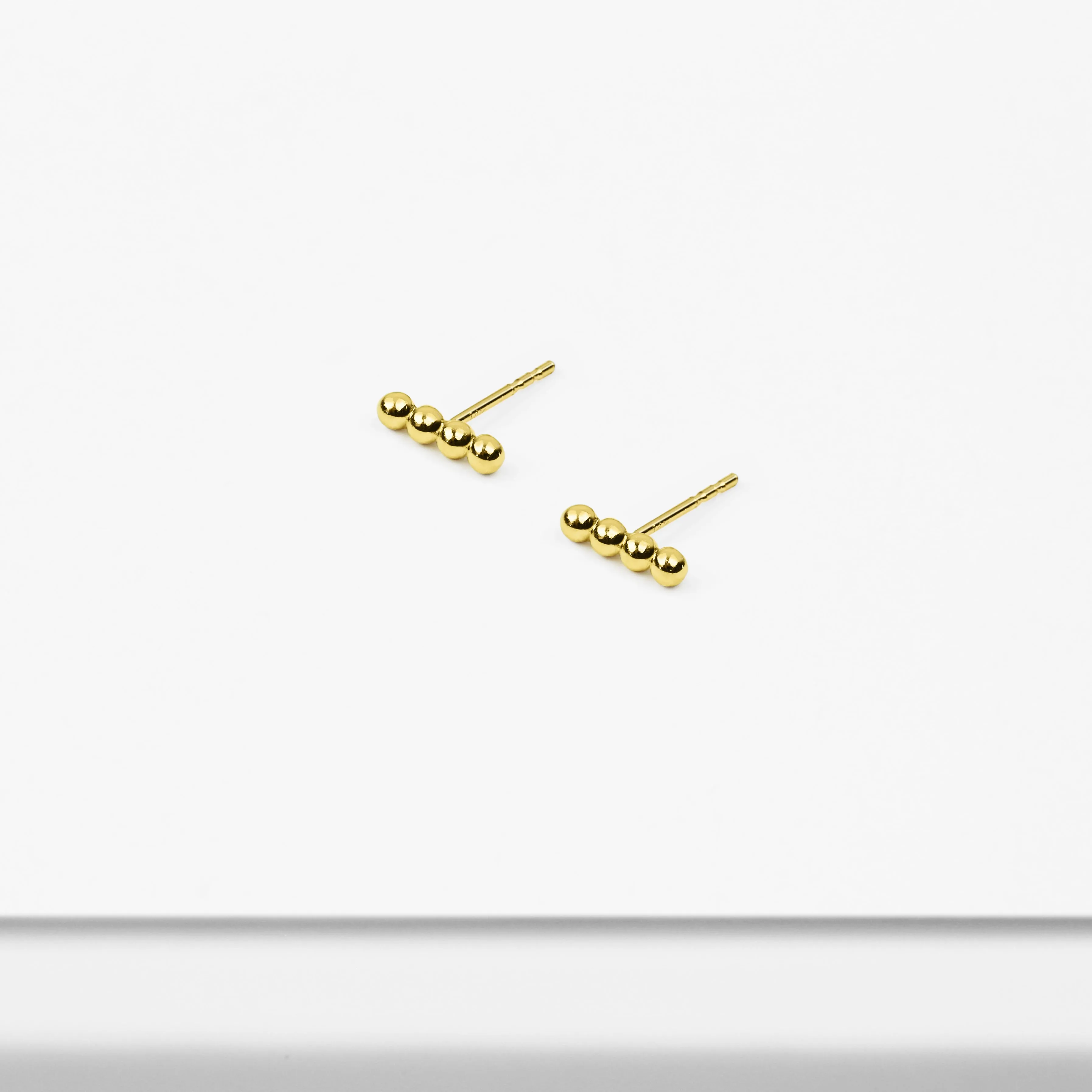 14k Solid Gold Ball Stick Stud Earring
