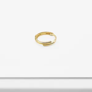 14k Solid Gold Link Hoop Earring