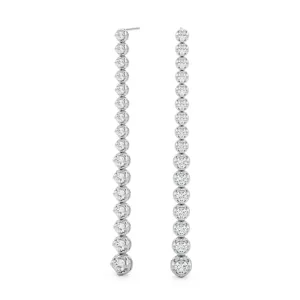14K Tennis Drop Diamond Earring