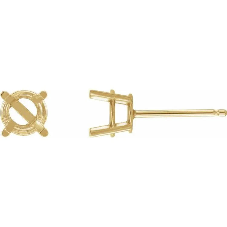 14K Yellow 2.5 mm Natural Ruby Stud Earrings