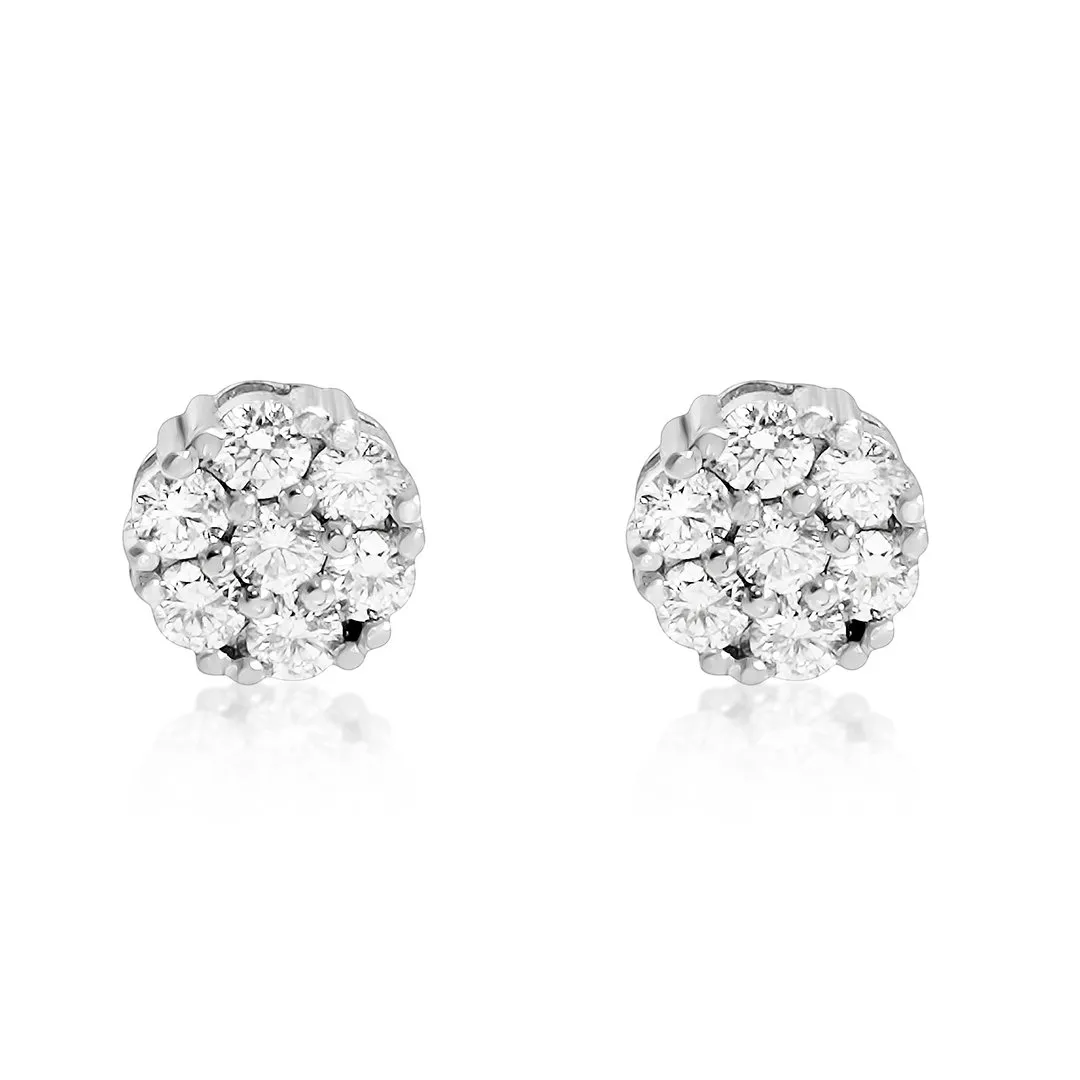 14k Yellow Gold Diamond Earrings 3.50 Ctw