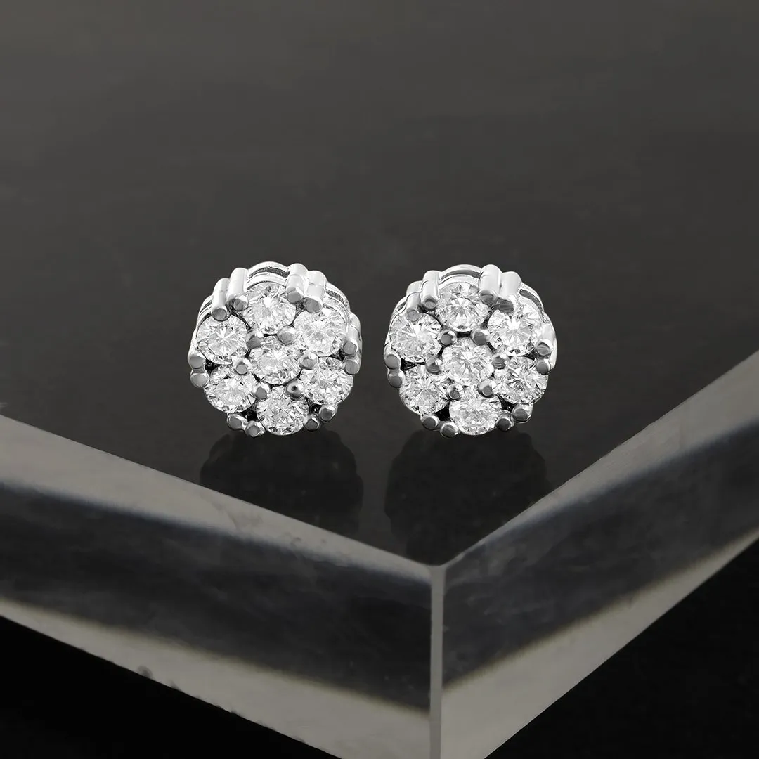 14k Yellow Gold Diamond Earrings 3.50 Ctw