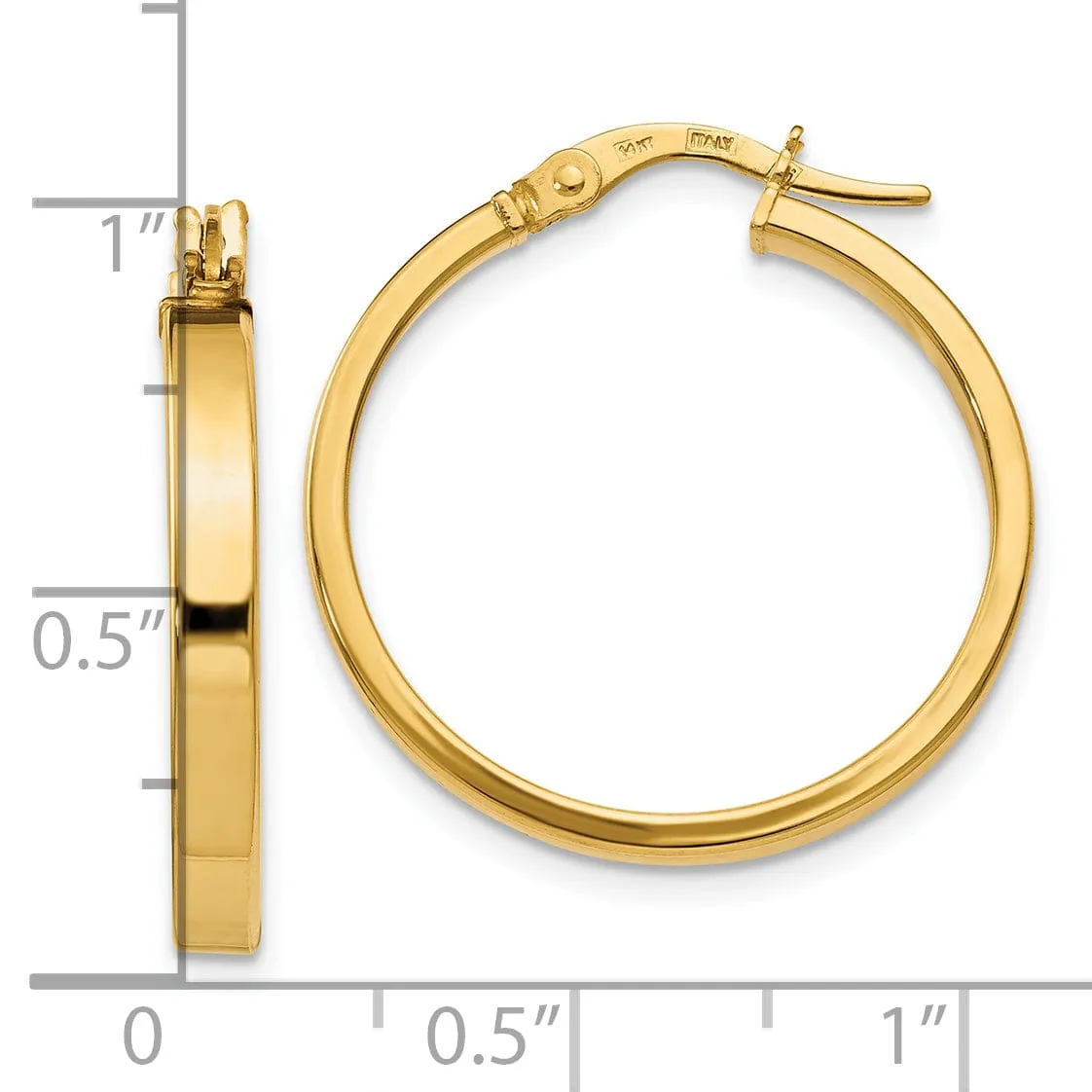 14k Yellow Gold Polished Earrings