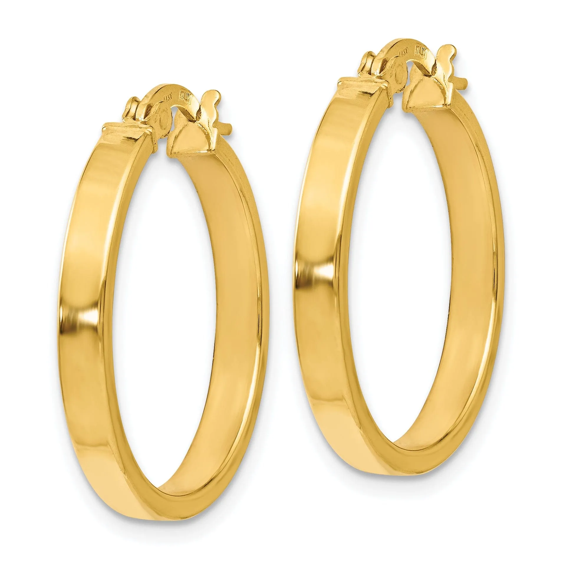 14k Yellow Gold Polished Earrings
