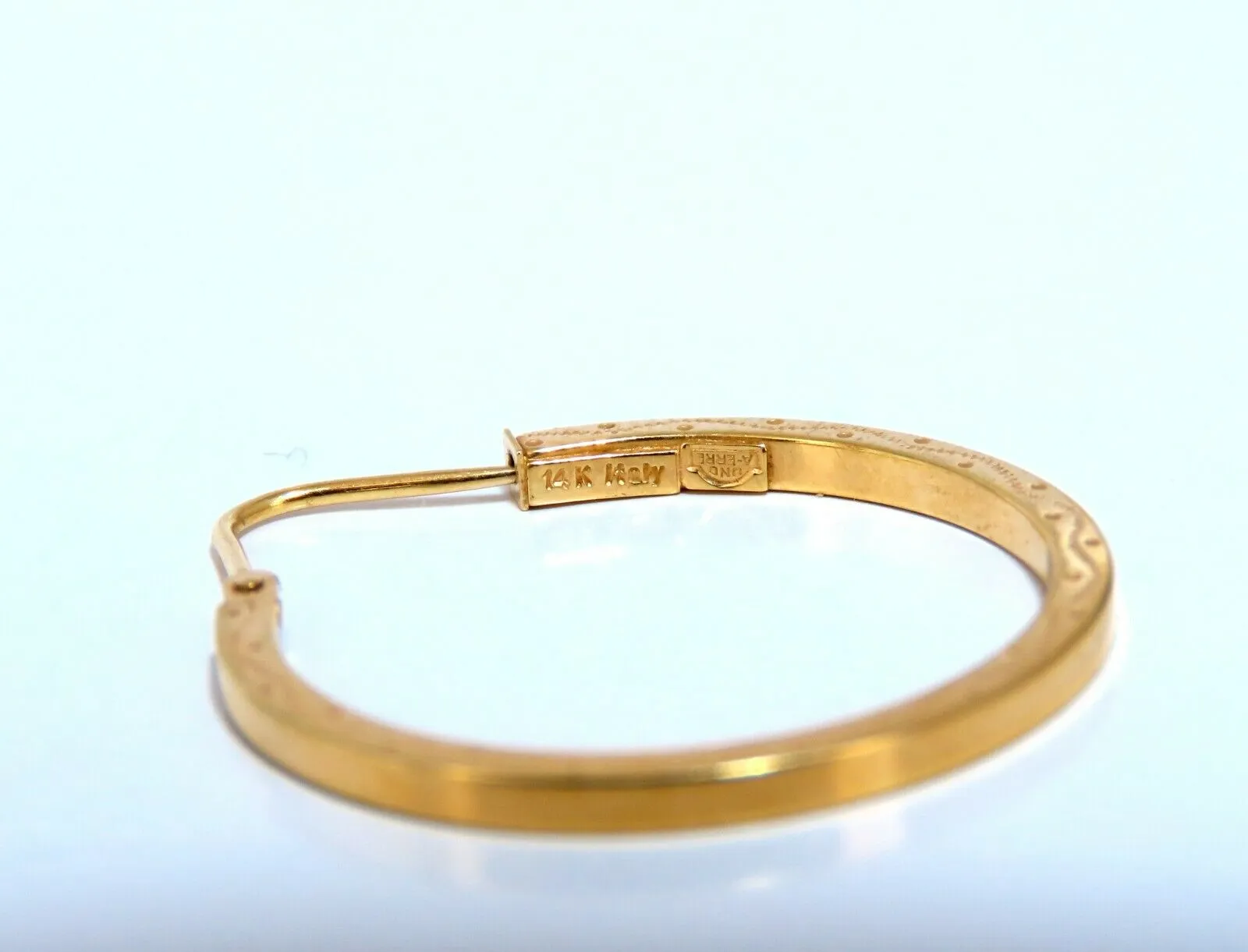 14Kt Gold Tubular Hoop Earrings Classic 26mm diameter