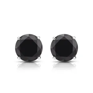1.5 Carat AAA Jet Black Moissanite Diamond Studs