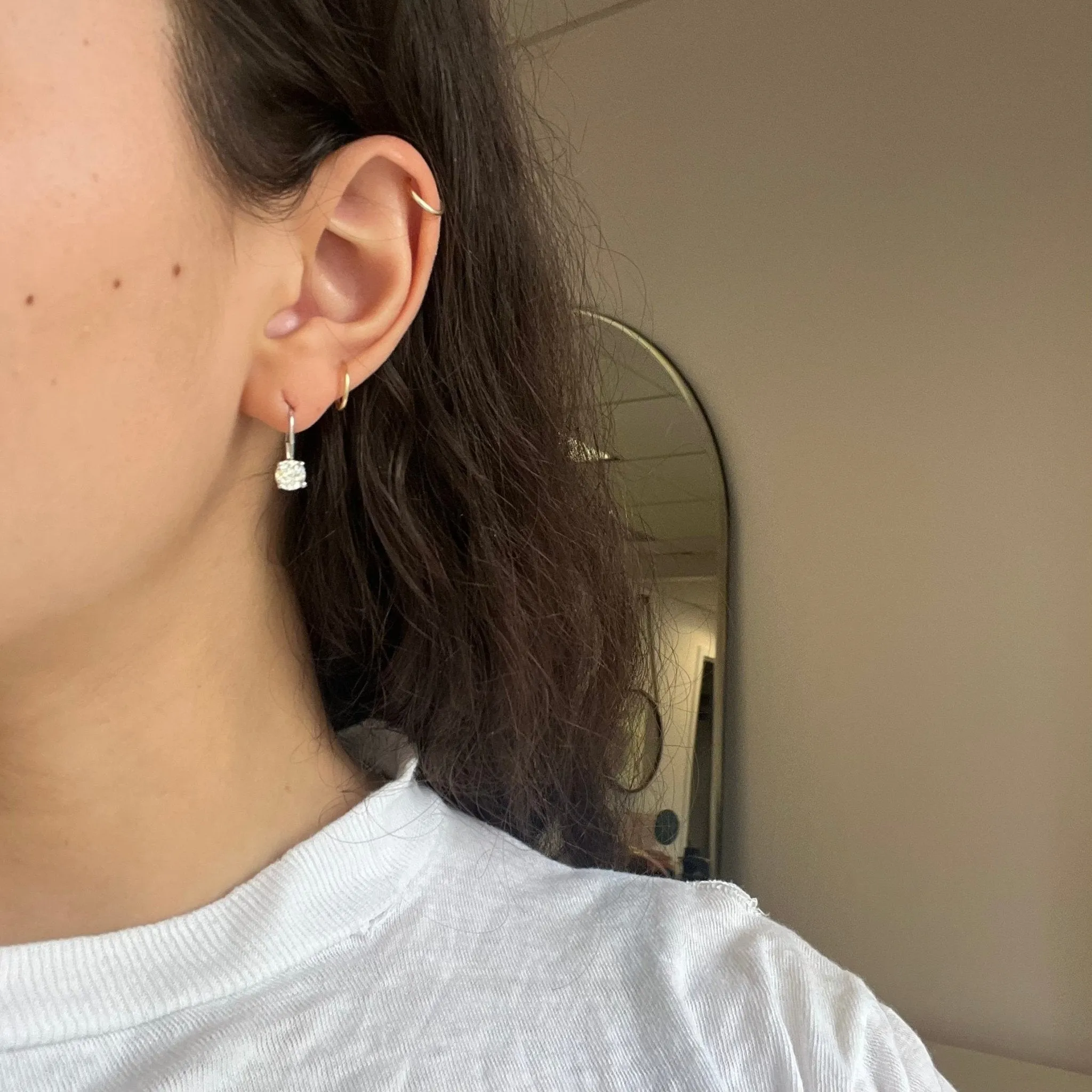 1.51ctw Old European Cut Diamond Earrings