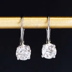 1.51ctw Old European Cut Diamond Earrings