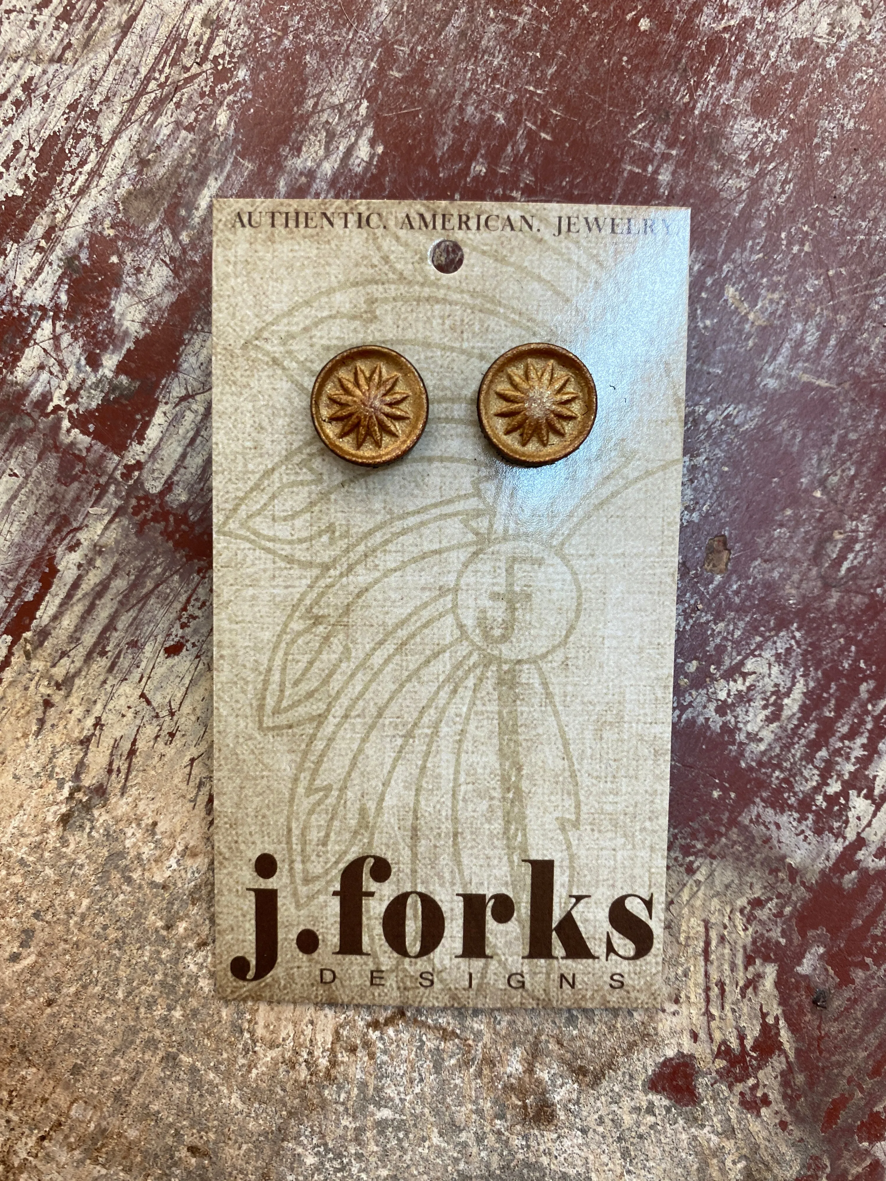 15811 Leather Stud Earrings