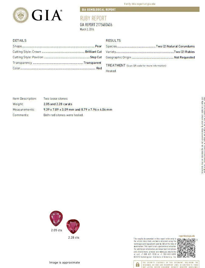 18.96ct GIA Certified natural red ruby diamond dangle earrings 18kt