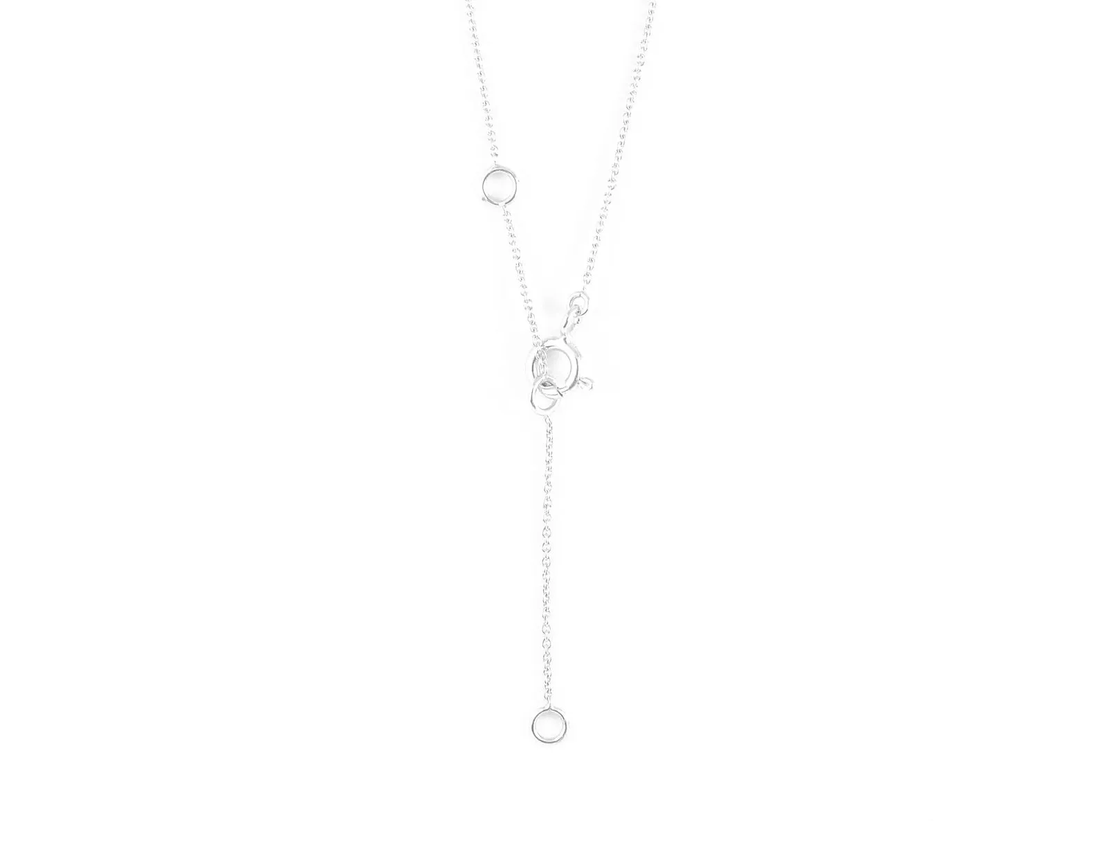 18ct White Gold, Ruby & Diamond Open Heart Pendant Necklace