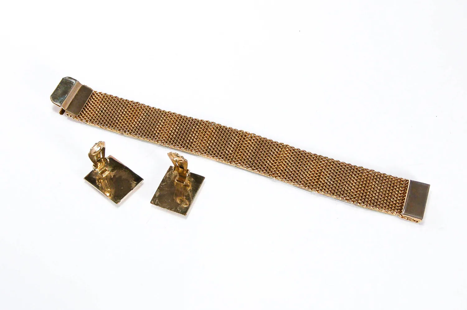 1960's Mother of Pearl Earrings and Bracelet Set
