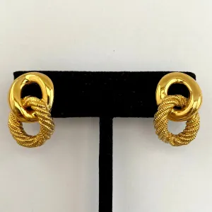 1980s Napier Gold-Tone Earrings