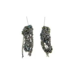 2-Tone Drip Earrings in Ash   Army
