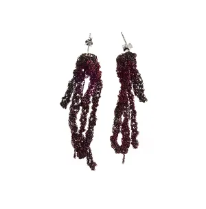 2-Tone Drip Earrings in Iris   Chocolate