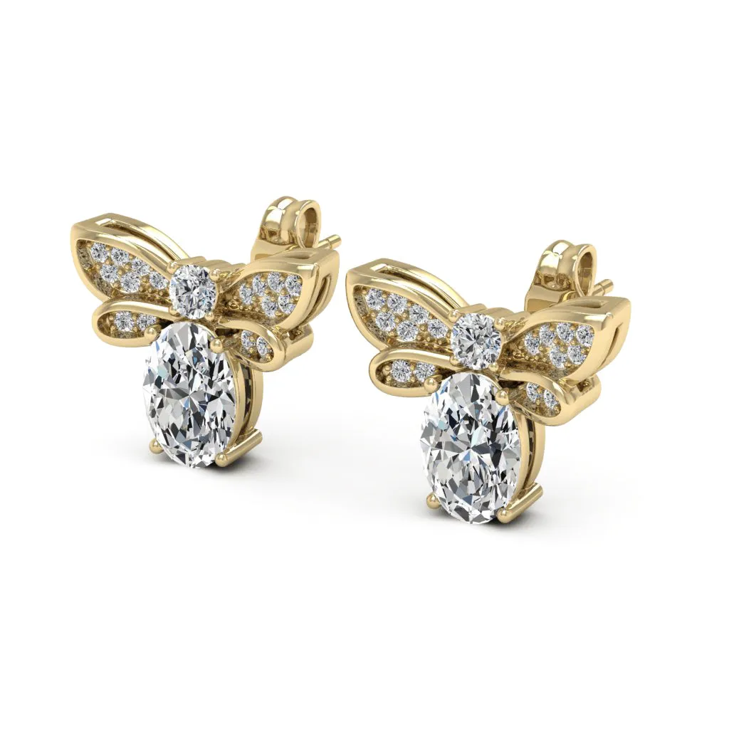 2.25 d.e.w cts Moissanite Stud Earrings