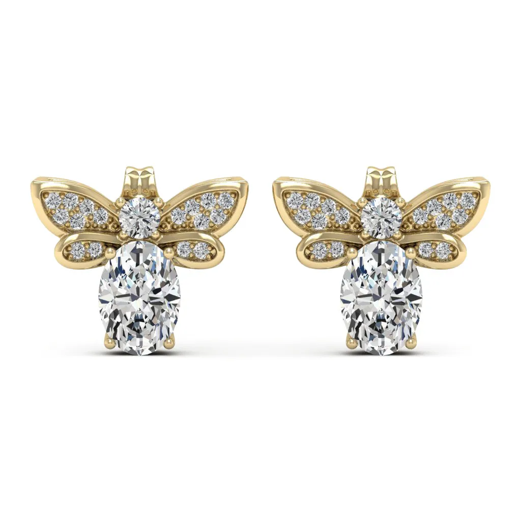 2.25 d.e.w cts Moissanite Stud Earrings