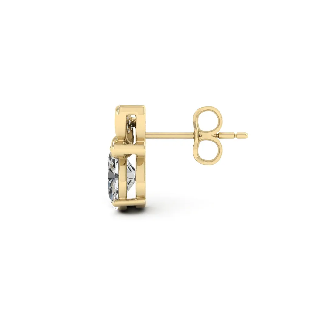 2.25 d.e.w cts Moissanite Stud Earrings