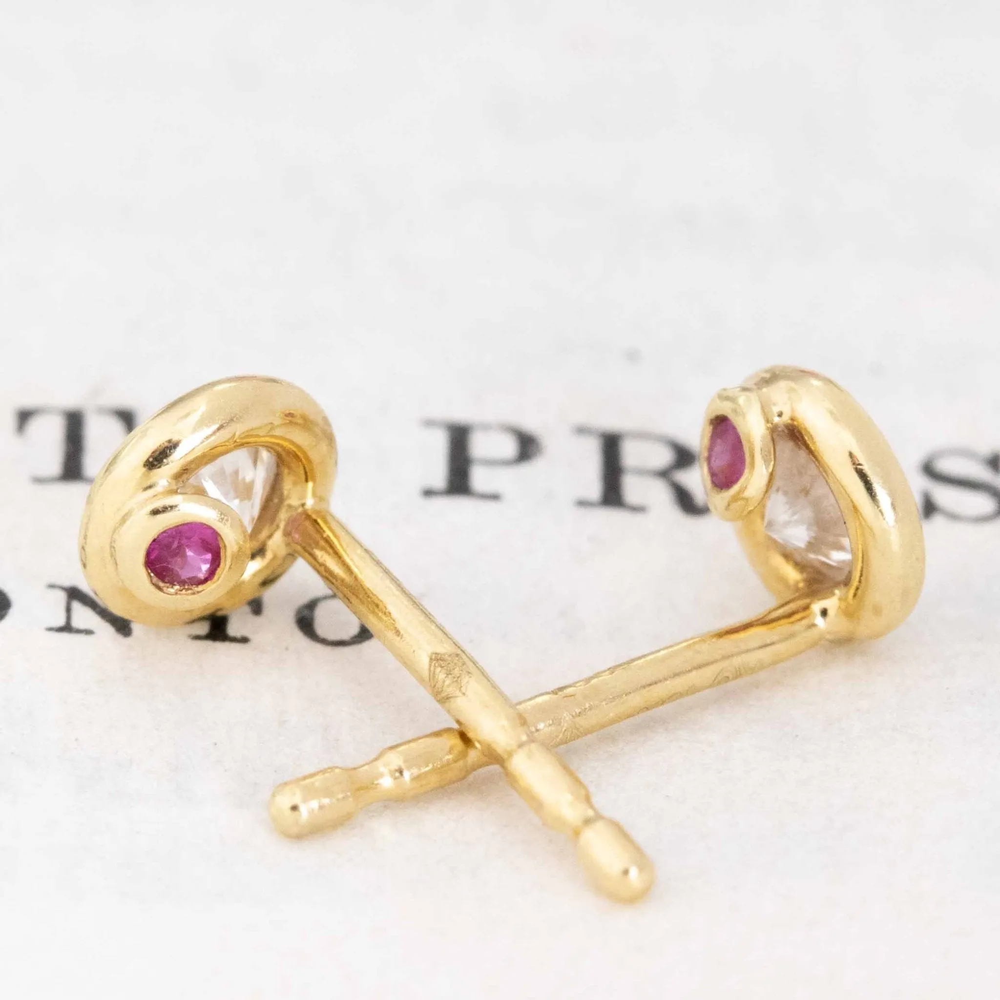 .23ctw Petite Round Brilliant Cut Diamond Stud Earrings by Roberto Coin