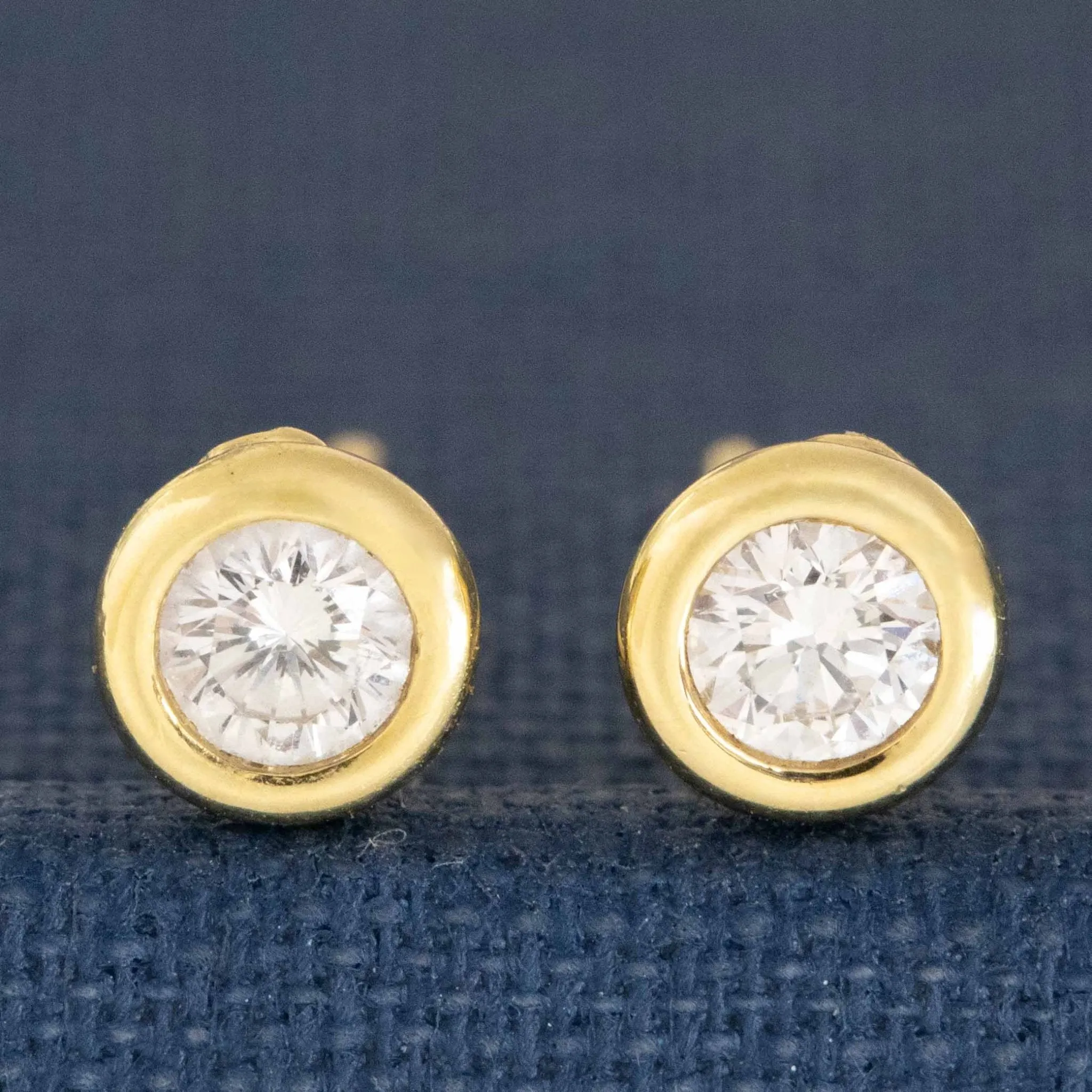 .23ctw Petite Round Brilliant Cut Diamond Stud Earrings by Roberto Coin