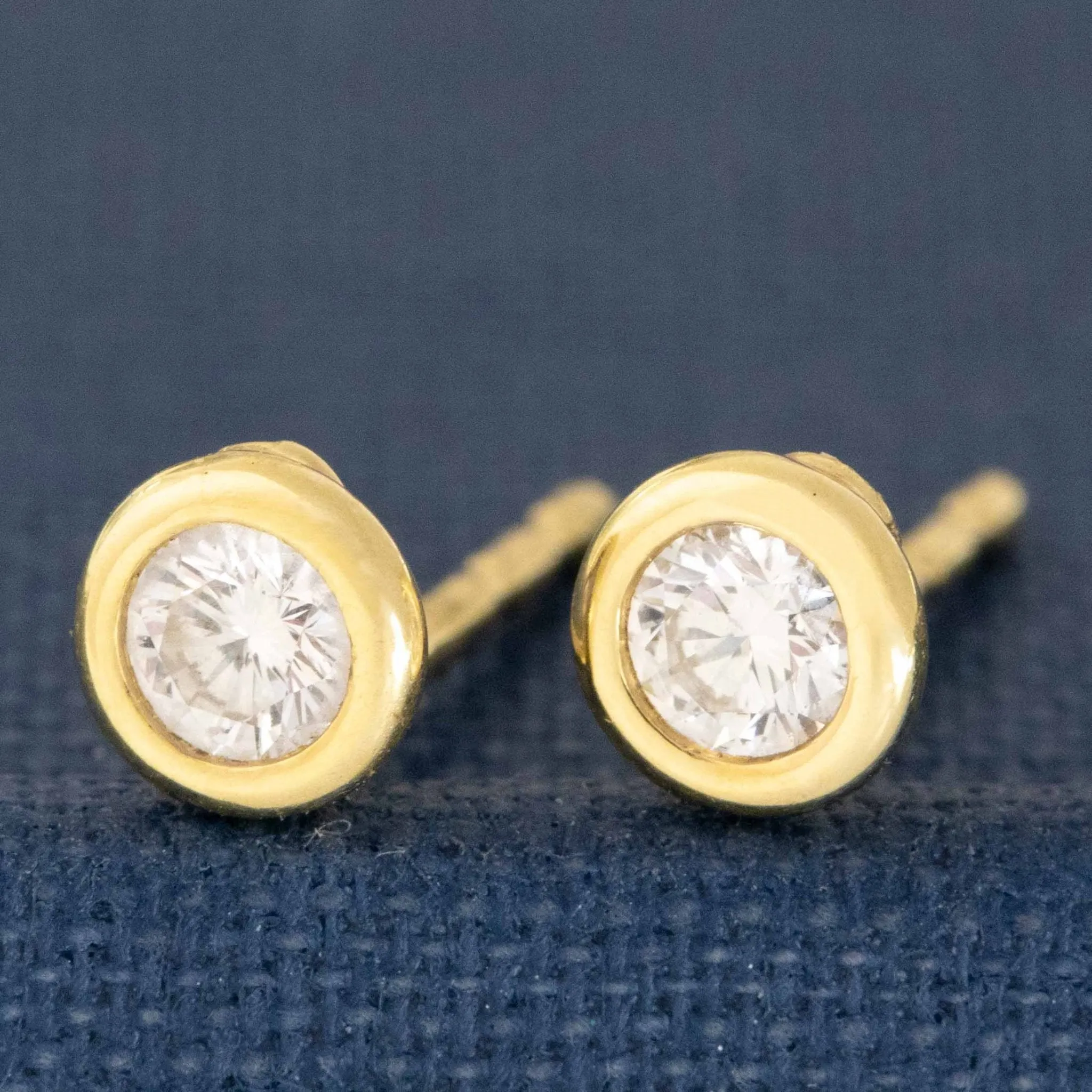 .23ctw Petite Round Brilliant Cut Diamond Stud Earrings by Roberto Coin