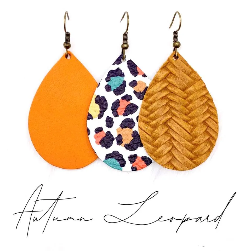 2" Autumn Leopard Mini Collection -Earrings