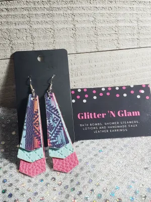 308 Aztec Inspired Dangle Earrings