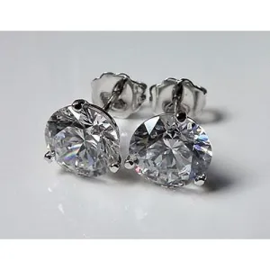 4 Ct Platinum Natural Earth Mined Diamond Women's Earrings