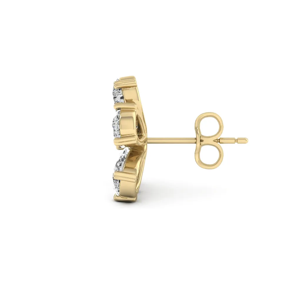 5.01 d.e.w cts Moissanite Stud Earrings