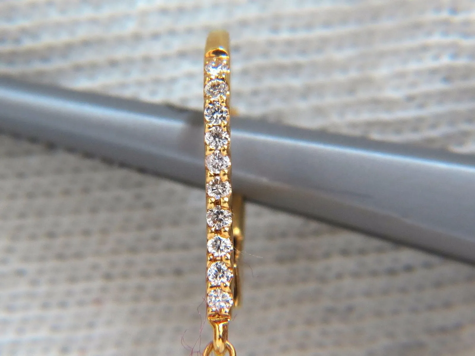 50.15ct Natural Fancy color briolette diamond dangle earrings 18kt grapevine