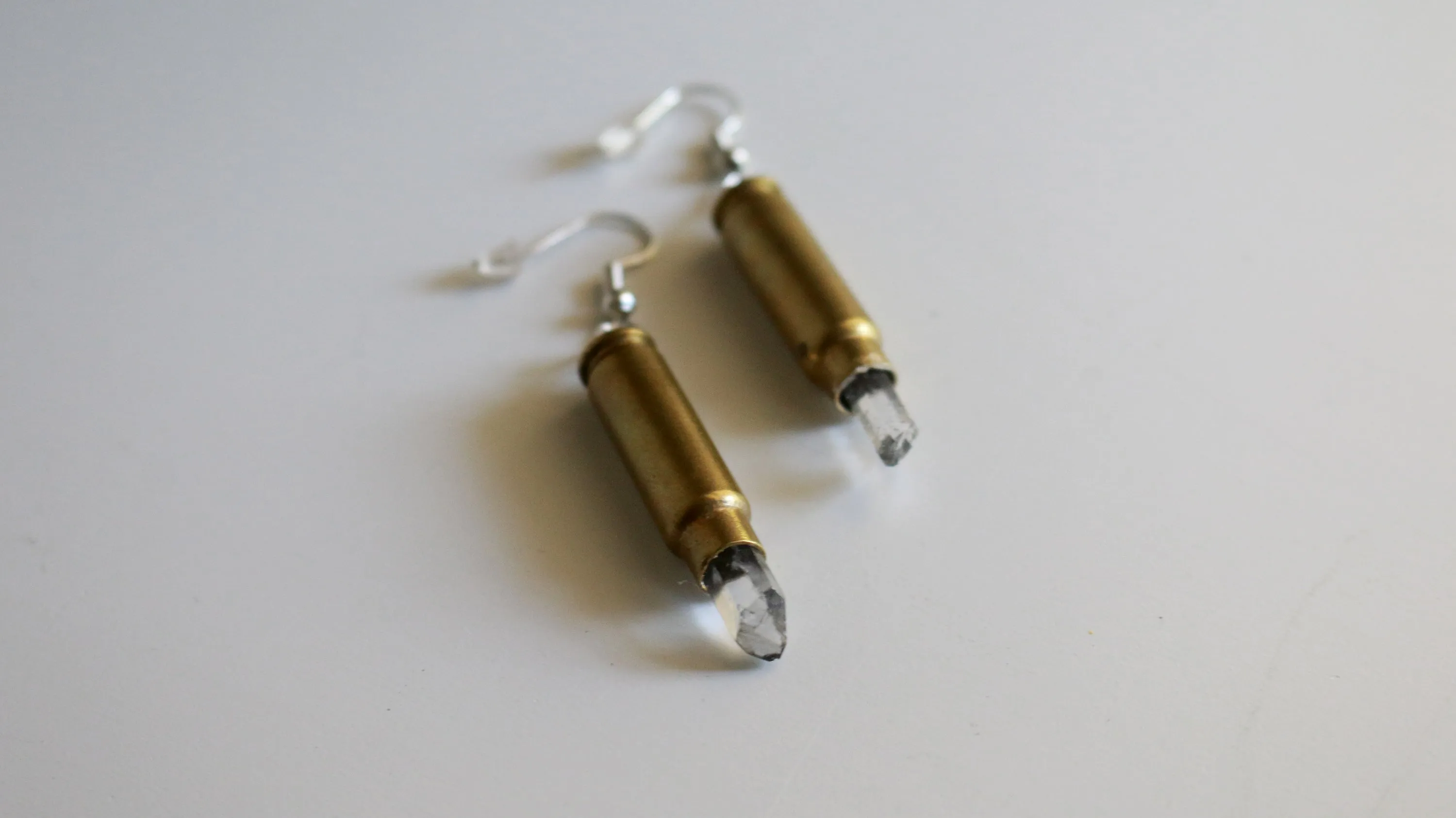 5.7x28mm Crystal Bullet Earrings