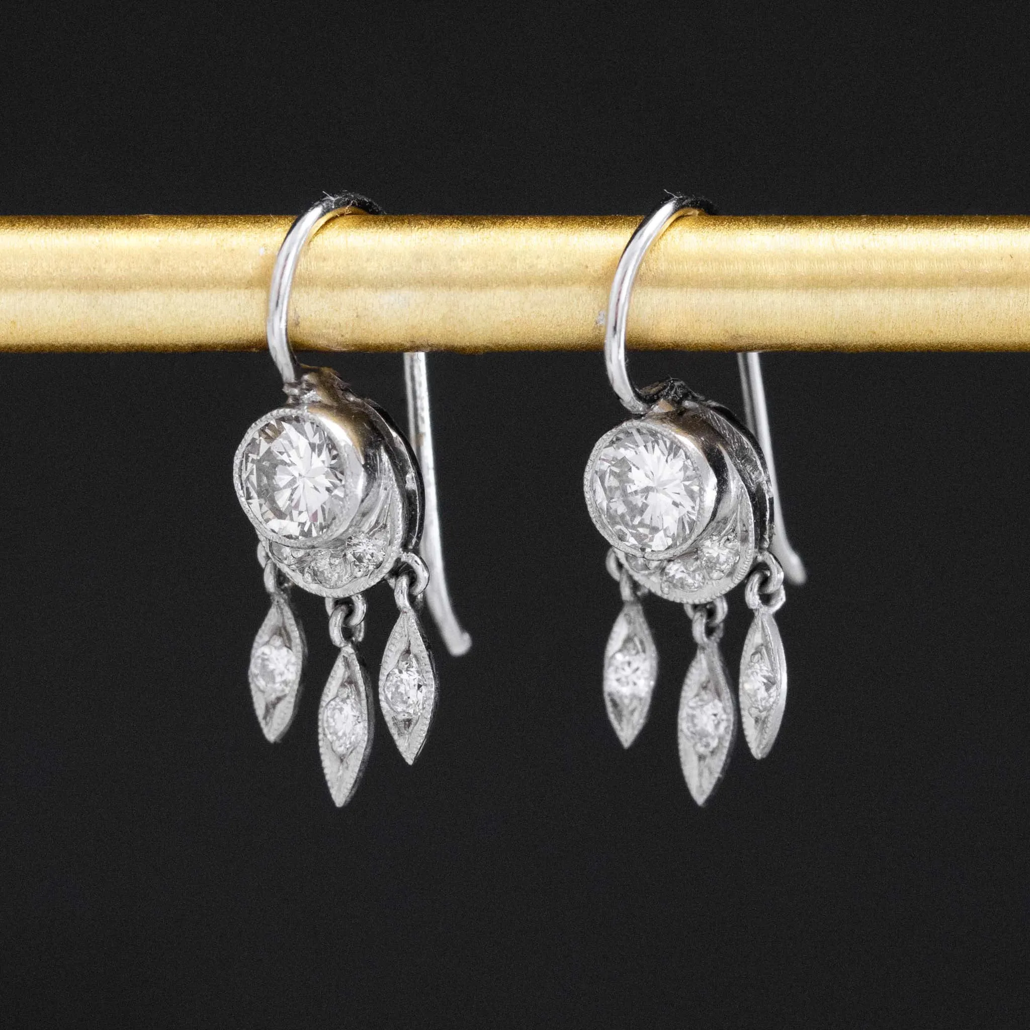 .74ctw Diamond Dangle Conversion Earrings