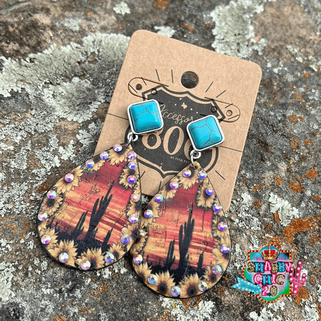 806 Desert with Turquoise Stone