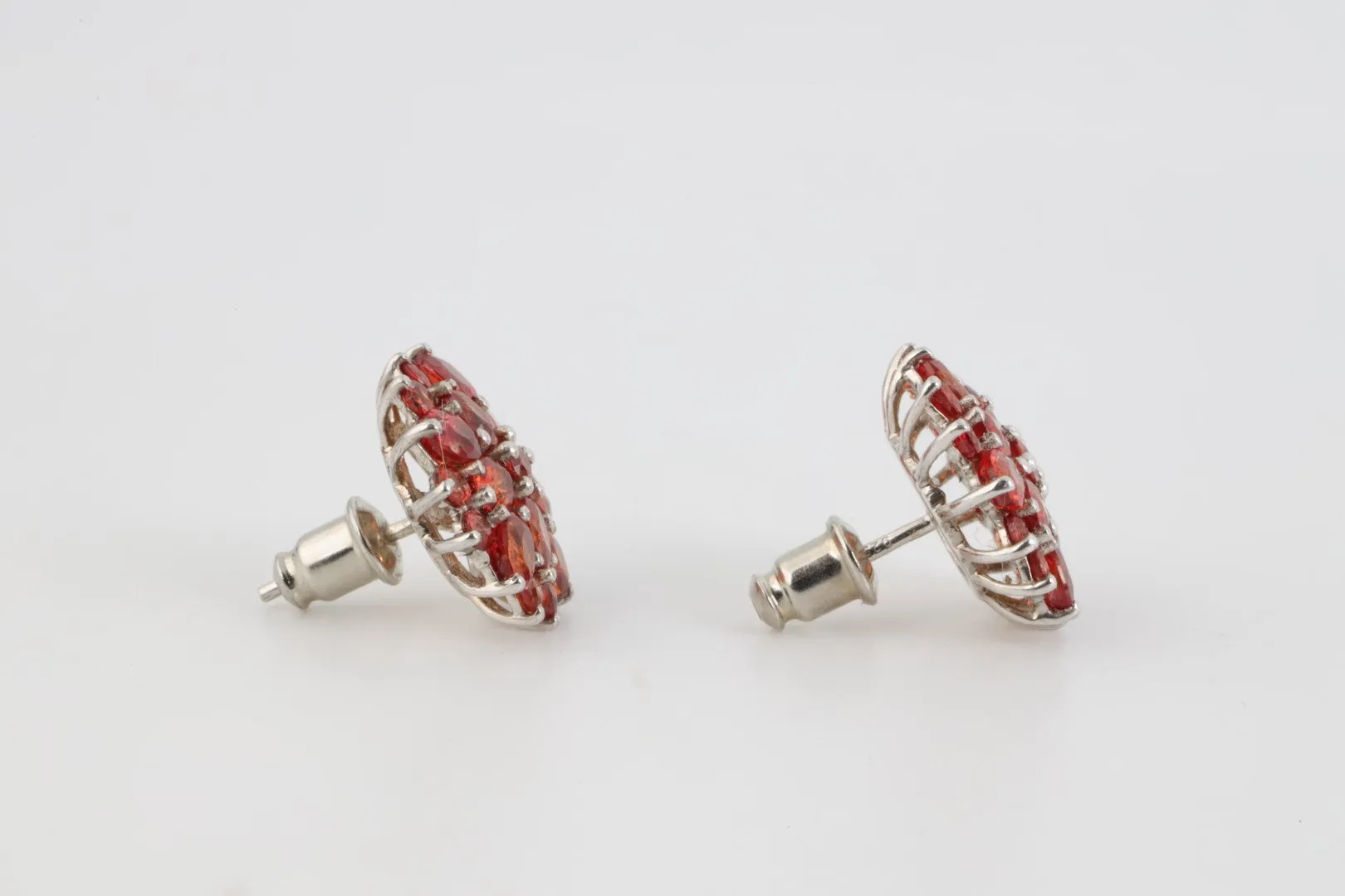 925 Silver 3.37tcw Ruby Earrings (4.94g.)