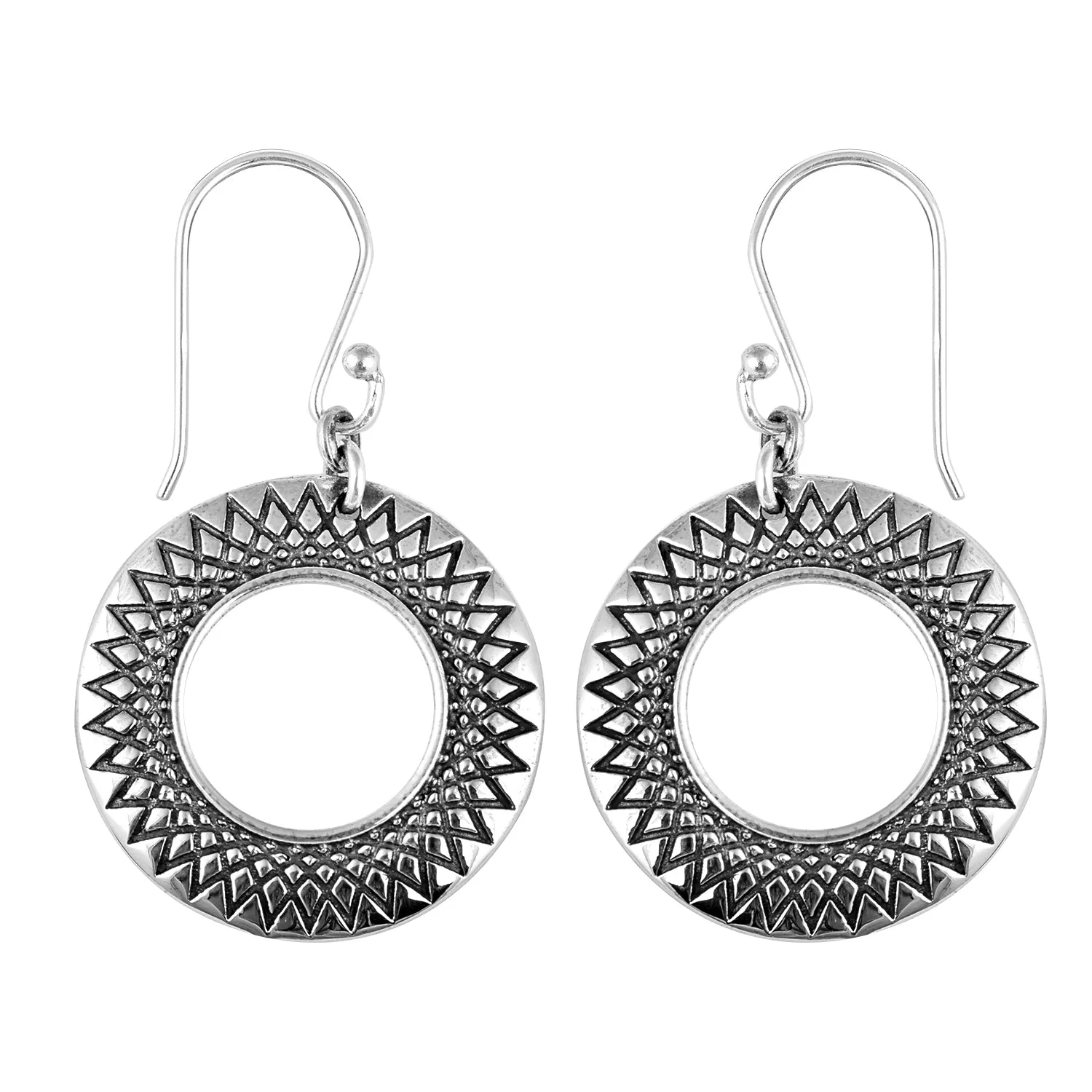 925 Sterling Silver Earrings For Women Round Shaped Hoop Earrings Unique Earrings