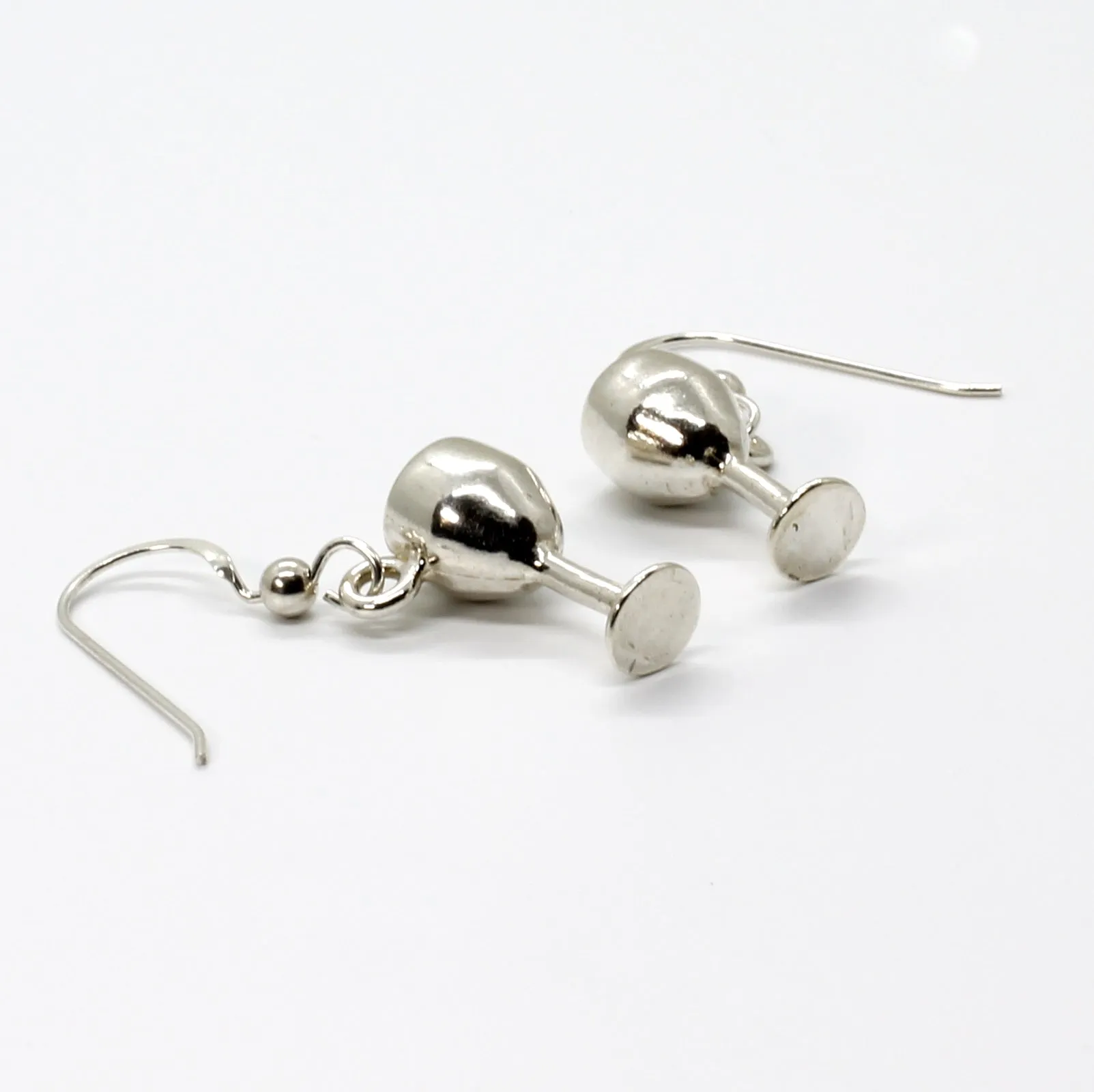 925 Sterling Silver Wine Glass Earrings