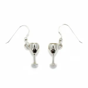 925 Sterling Silver Wine Glass Earrings