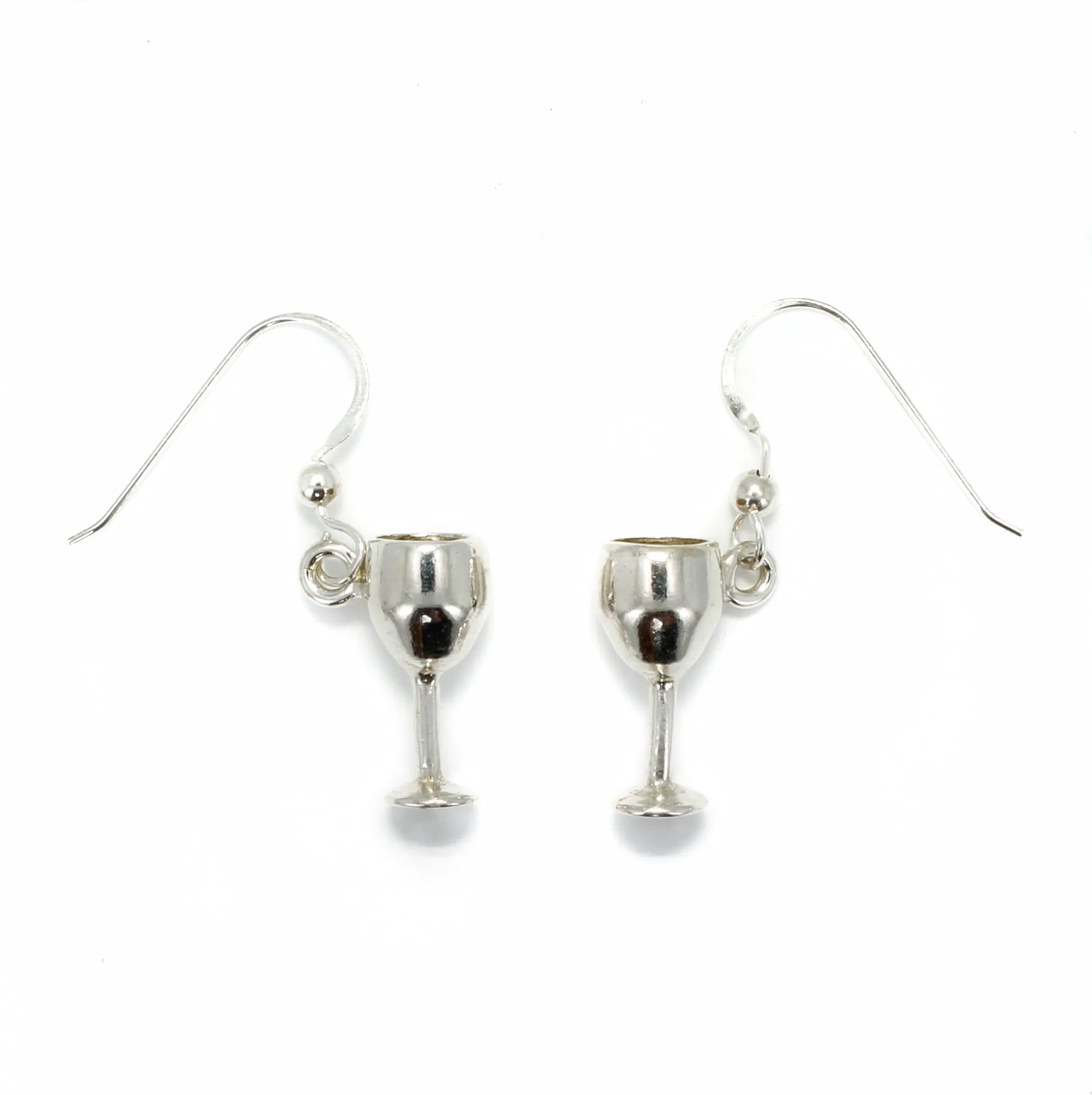 925 Sterling Silver Wine Glass Earrings